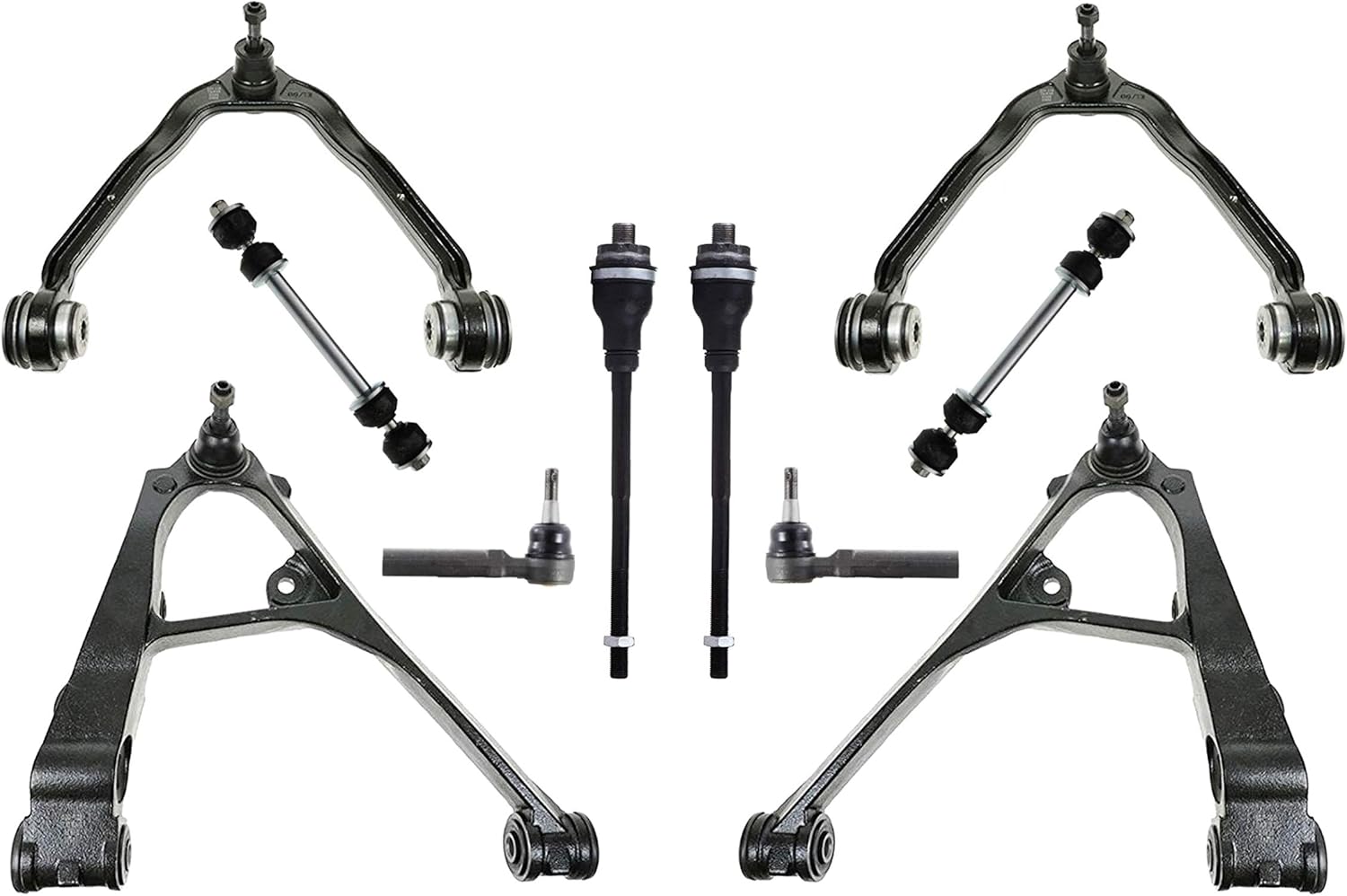 New Upper & Lower Control Arm Tie Rod Ends Sway Bars Complete Suspension Kit Models