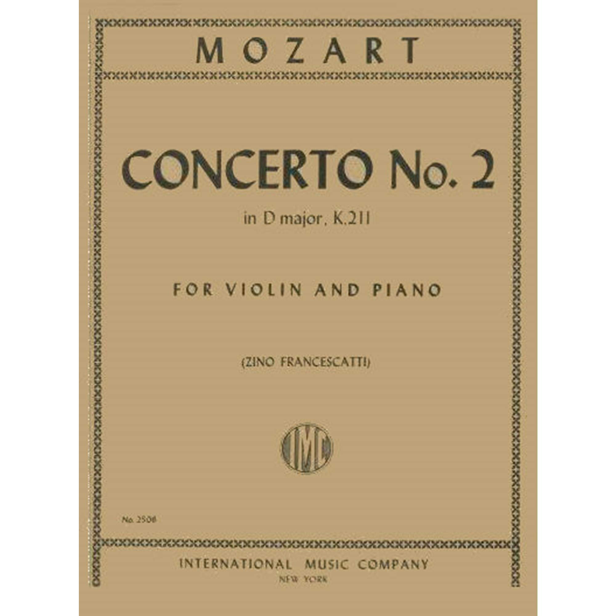 Mozart, WA - Concerto No 2 In D Major, K 211 - Violin and Piano - edited by Zino Francescatti - International Music Comp [Sheet music] [Sheet music] [Sheet music] [Sheet music] [Sheet music] [Sheet music] [Sheet music] [Sheet music] [Sheet music] [Sheet music] [Sheet music]