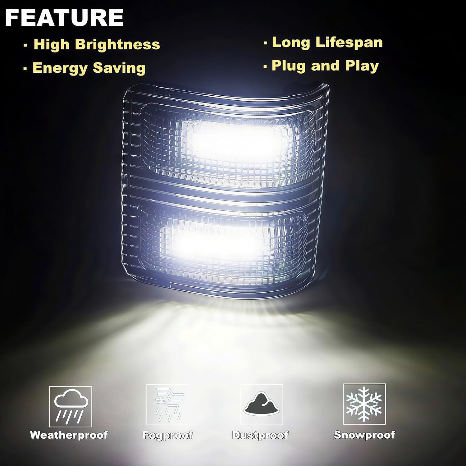 Switchback LED Tow Mirror Turn Signal Light Compatible with Ford F250 F350 F450 F550 Super Duty 2008-2016,2013-2014 F150 Side Marker Light Indicator Running Blinker Clear Lens White 2PCS