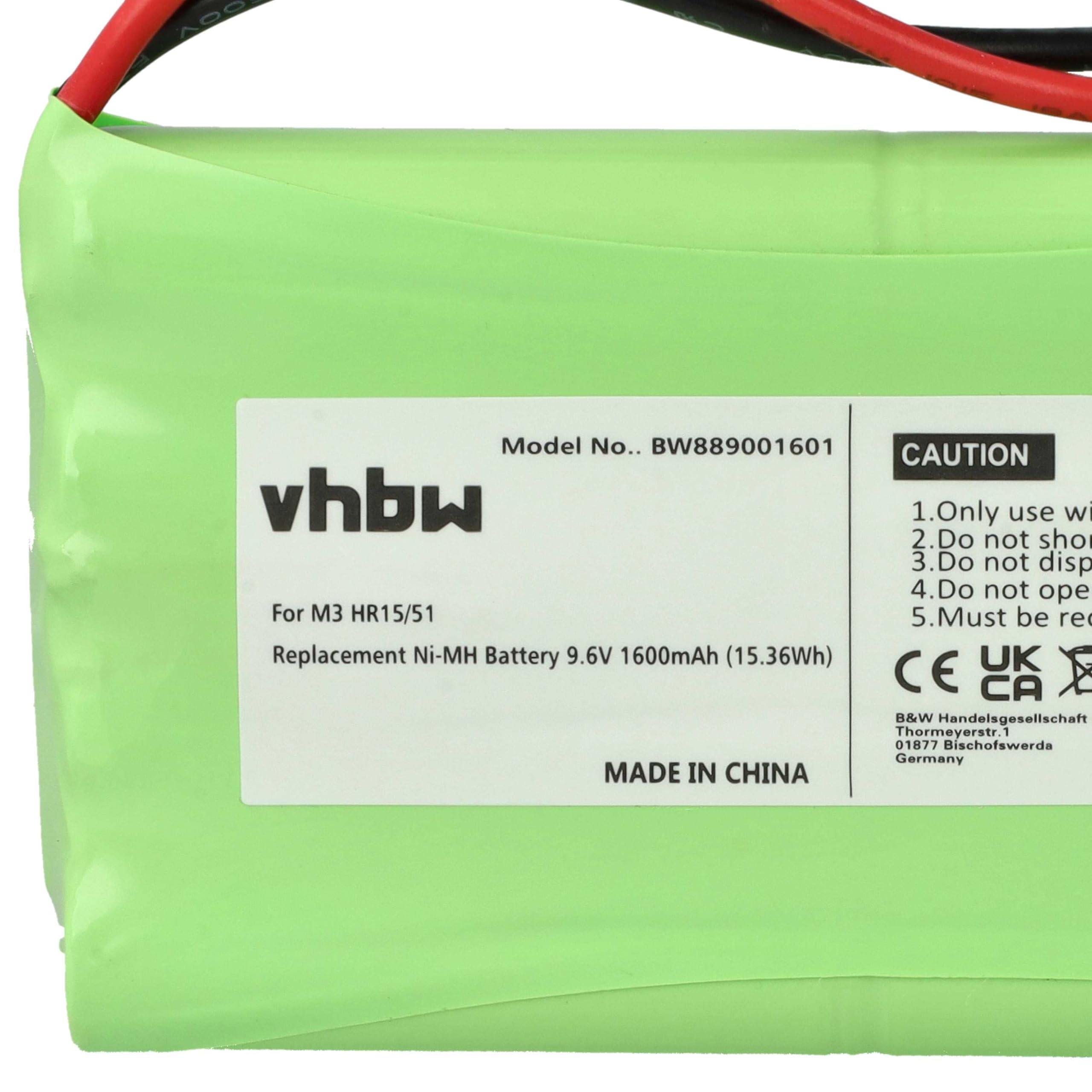 vhbw Batterie Remplacement pour Somfy 5071688 | 2400720, 5008956 pour motorisation de porte ou portail (1600mAh, 9,6V, NiMH)