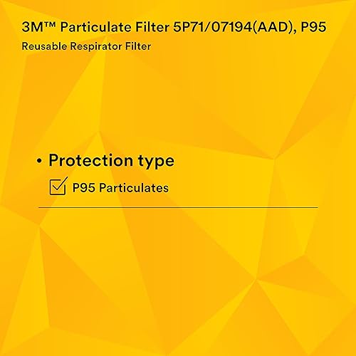 Miniatura 11 de 3M Filtro de repuesto para respirador 5P71, 5 pares, P95, debe usarse con respiradores 3M 5000 o cartuchos 3M serie 6000