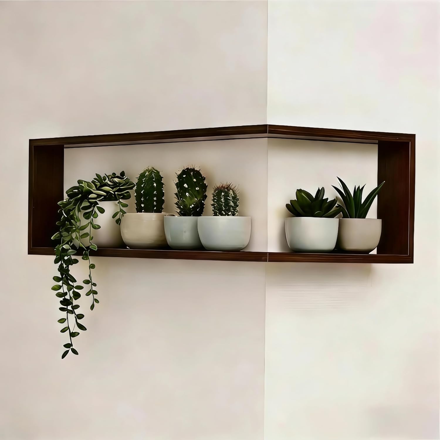 Corner Shelf Wall Mounted, Floating Shelves with Lights, Corner Floating Shelves, Wooden Wall-Mounted Storage Rack, Space-Saving for Bedroom Living Room Office (Light 3shelf)