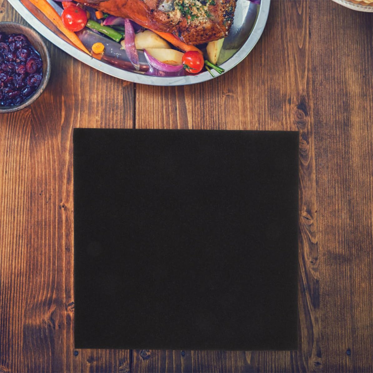 PRETYZOOM 100 Servilletas de Papel Negro Absorbentes y Elegantes para Cenas y Decoraciones de Boda, Paquete de 100 Unidades, Diseño Grueso y Preventivo de Fugas