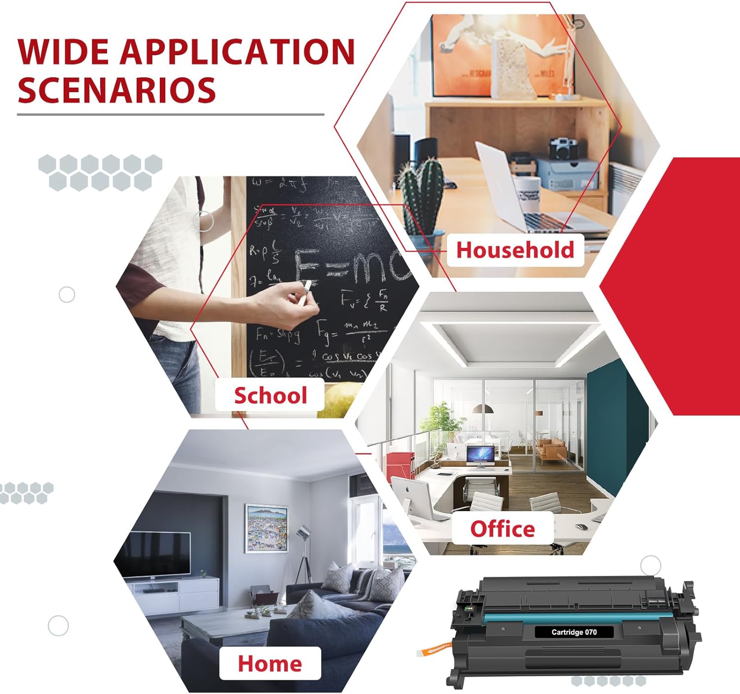 070 Black Toner Cartridge 2-Pack Compatible Replacement for Canon 070 Toner Cartridge crg-070 for imageCLASS MF465dw MF462DW LBP247dw LBP246dw LBP240 MF460 MF462 LBP247 LBP246 Printer