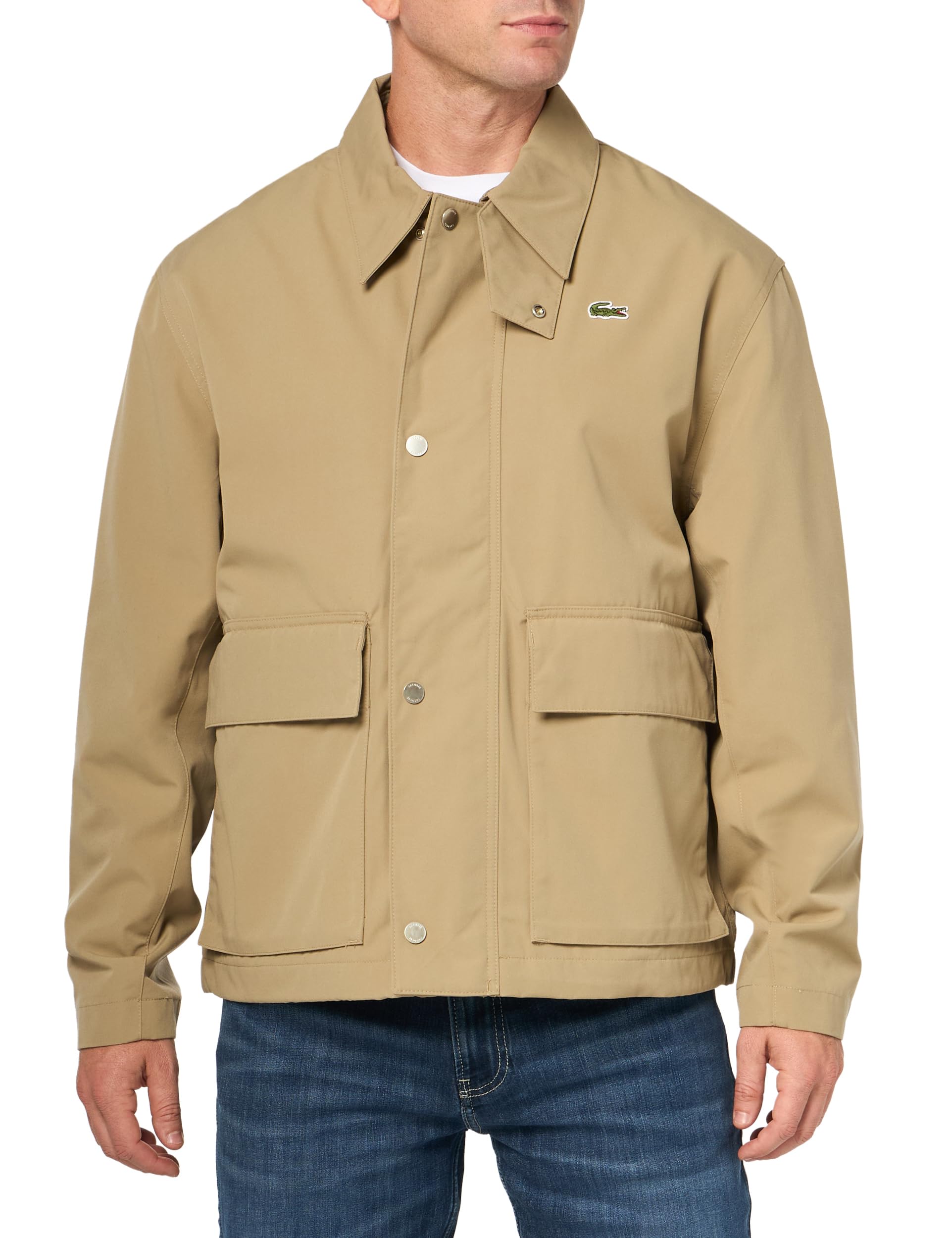 Men's Light Weight Short Parka Jacket W/Pockets