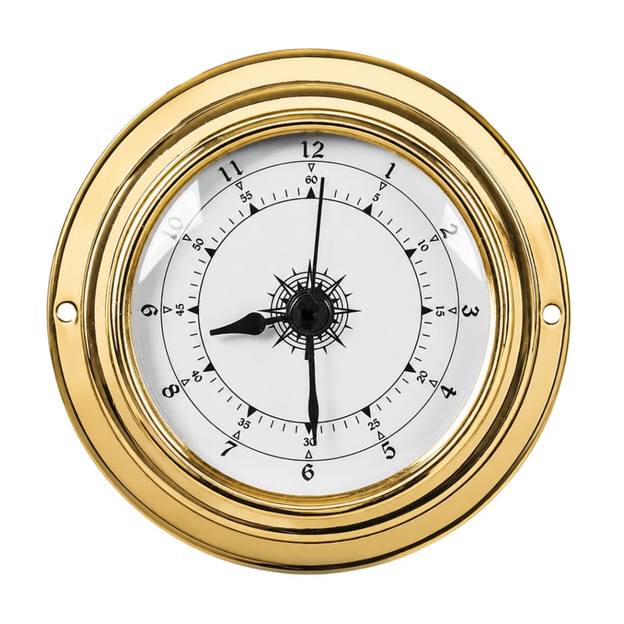 Marine Time Clock Brass Nautical Wall Clock Boat Ship Cabin Time Indicator