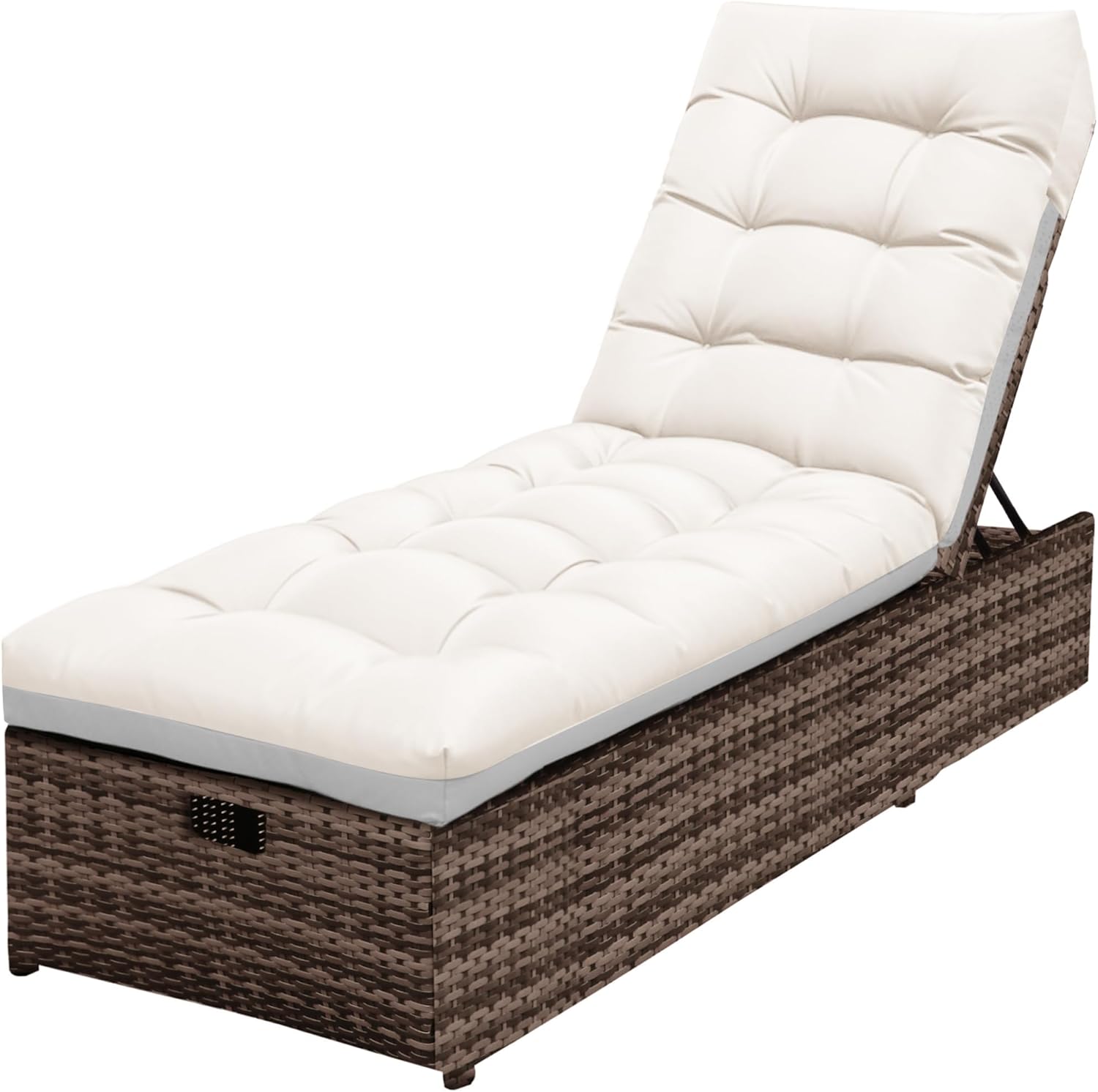 DANGHOOGY Outdoor Lounge Chair Cushions, Chaise Lounge Cushions for Outdoor Furniture, Waterproof Zero Gravity Lounge Chair Cushion 71 x 21 x 4 Inches, Cream