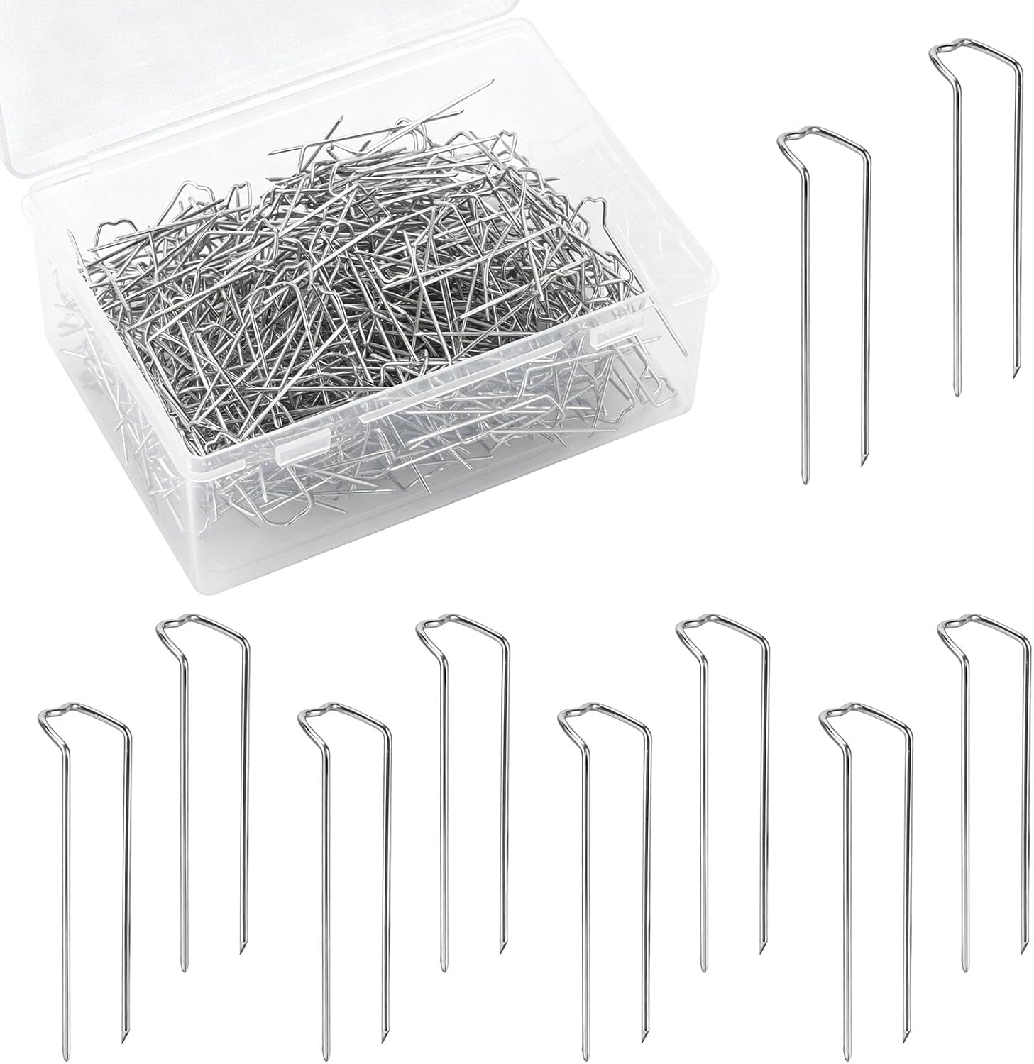 300Pcs Floral U Shaped Pins, 1.8 Inch Floral Pins for Foam DIY Sewing, Flower Craft Projects