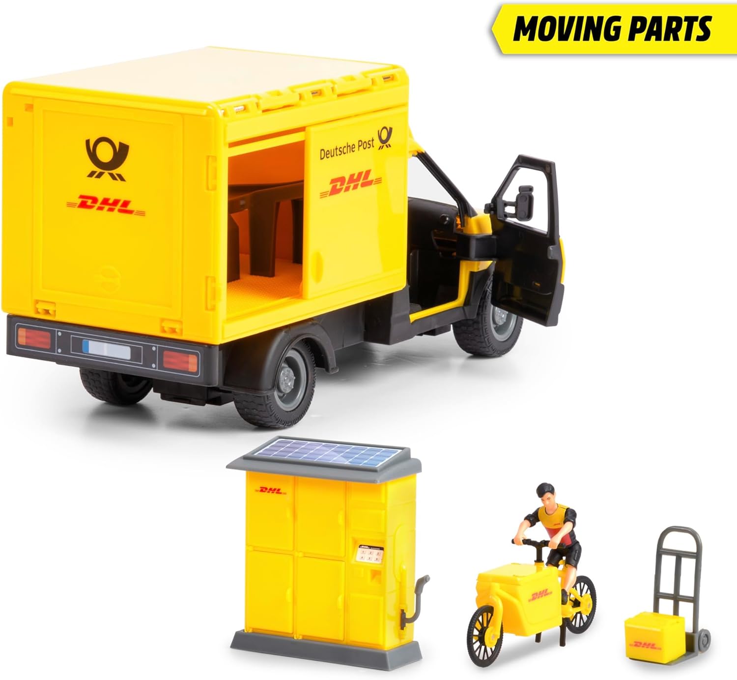 Dickie Toys 203747020 Volvo DHL Truck with Figure, 25 cm