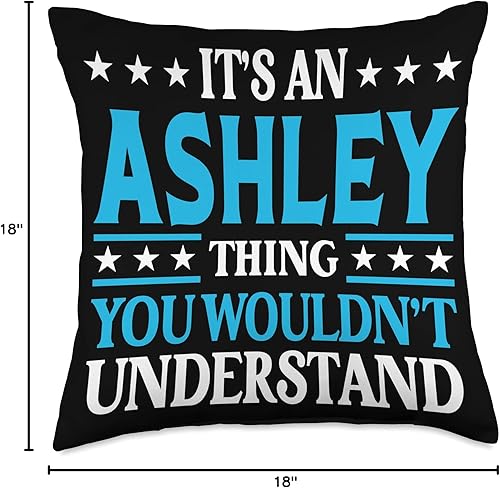Miniatura 6 de Ashley Gifts Tee Women Girl Name Birthday Gifts Thing Wonot Understand - Almohada Ashley con nombre de niña 16 x 16 pulgadas multicolor