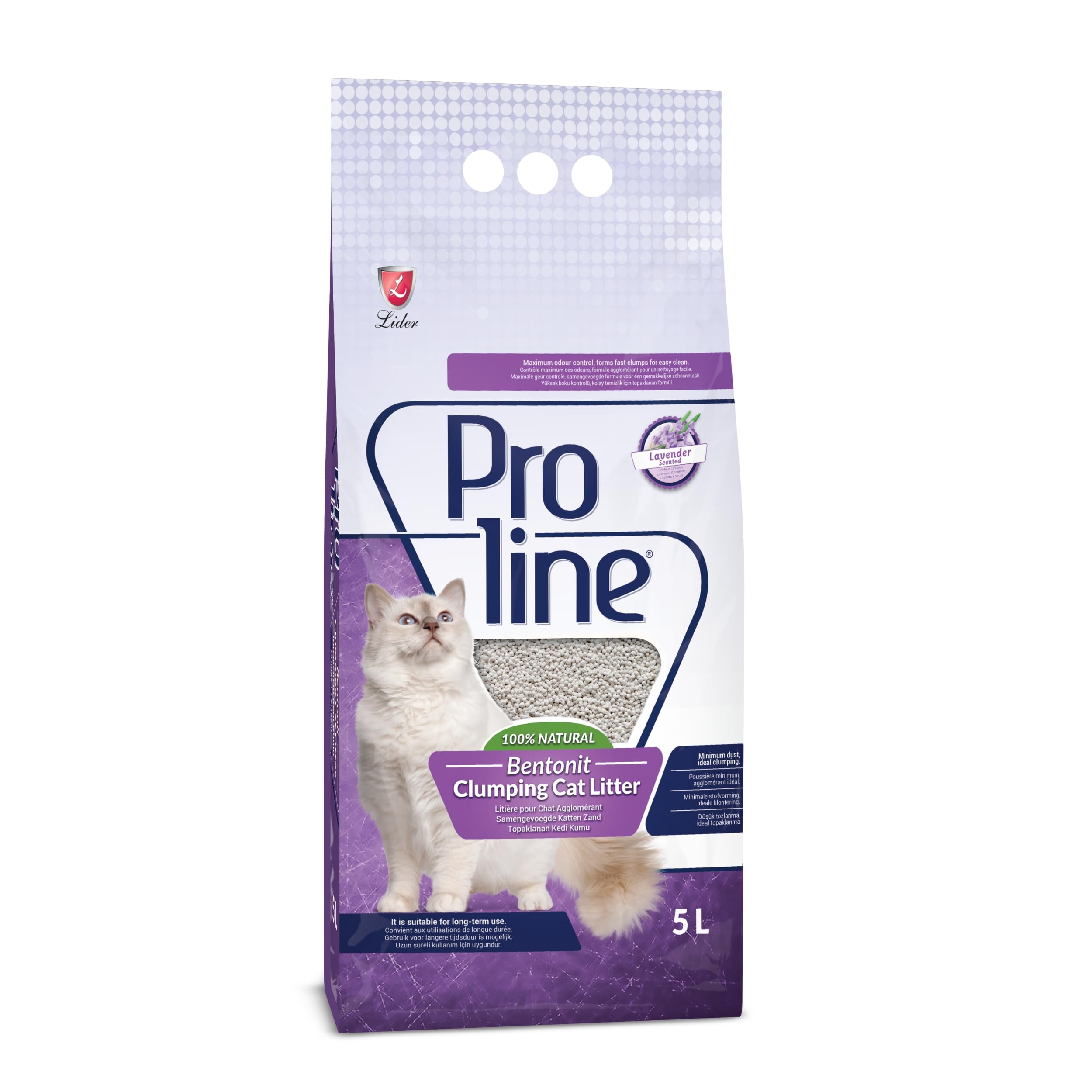 Proline Lavanta Kokulu Bentonit Kedi Kumu 5 L