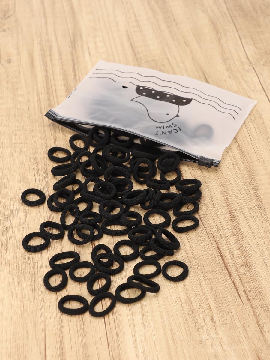 200 Pcs Hair Ties, Elastic Hair Ties, Small Mini Hair Bands Soft Ponytail Holders Hair Accessories, Black
