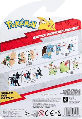 Miniatura 5 de Pokémon PKW3038 - Figura de batalla Decidueye de 4.5 pulgadas con lanzador de flechas, tamaño mediano