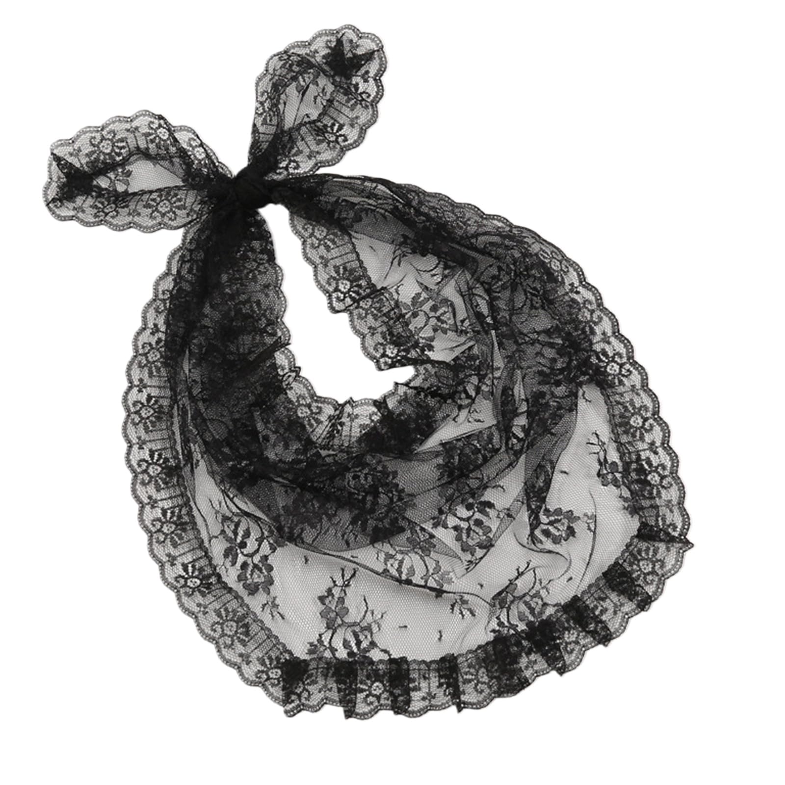 Maxtonser Elegant Silk Imitation Triangular Scarf for Women Soft and Breathable Headscarf See Through Neckerchief Comfortabel Wear