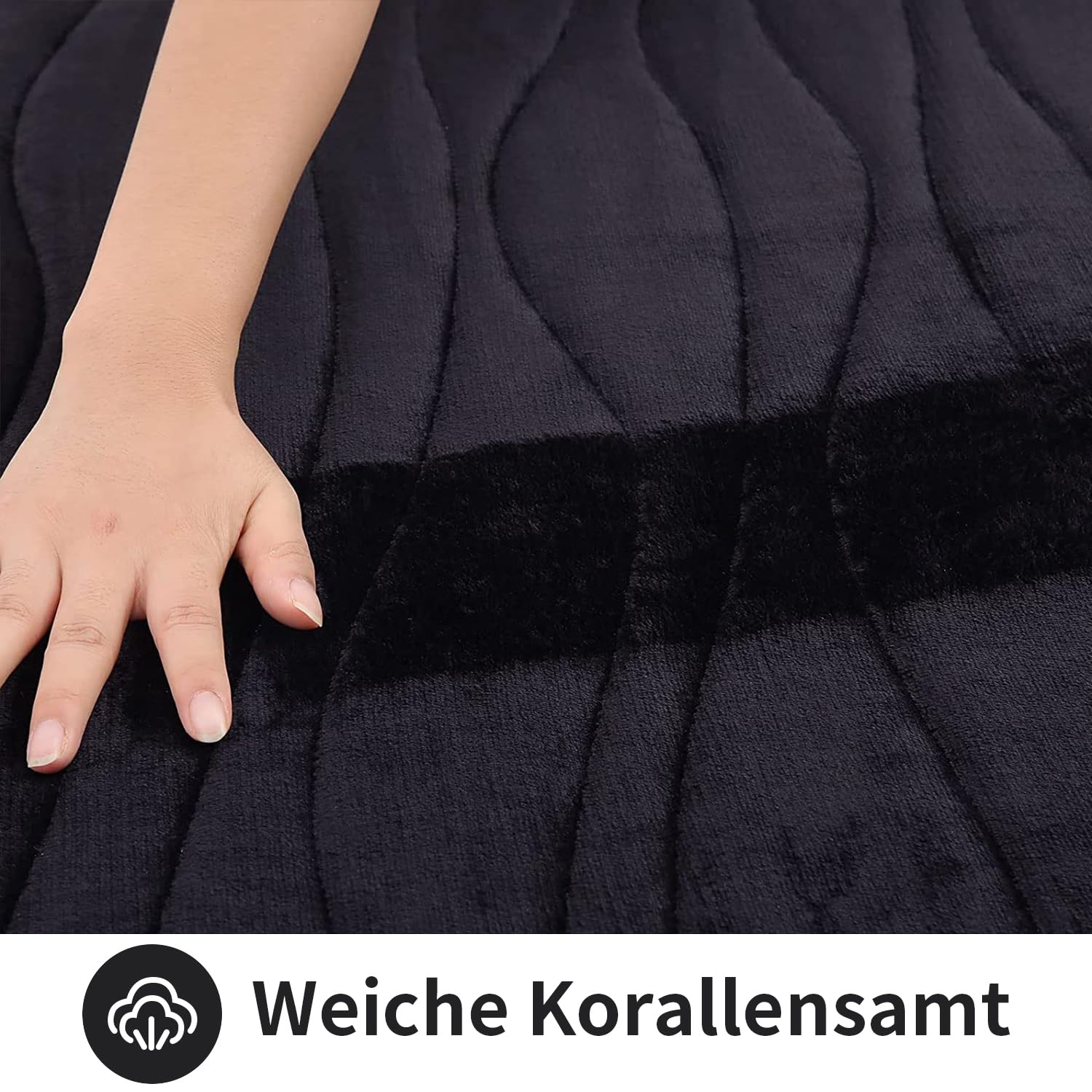 Homaxy Set di 2 tappetini da bagno in memory foam, antiscivolo, lavabile, 40 x 60 cm + 50 x 76 cm, colore: nero