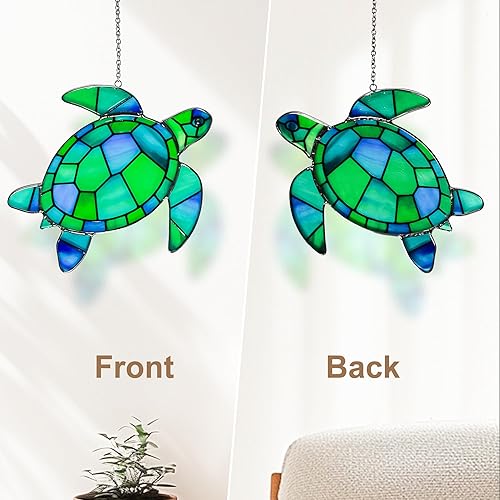 Miniatura 3 de Atrapasoles para colgar ventanas de vidrieras, hecho a mano, atrapasoles para colgar ventanas, decoración de ventana costera, perfecto para regalo