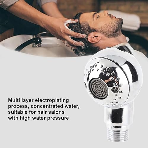 Miniatura 5 de Cabezal de ducha de mano, champú de alta presión, accesorio para cabezal de ducha con boquilla de filtro de acero inoxidable, 2 botones de ajuste de