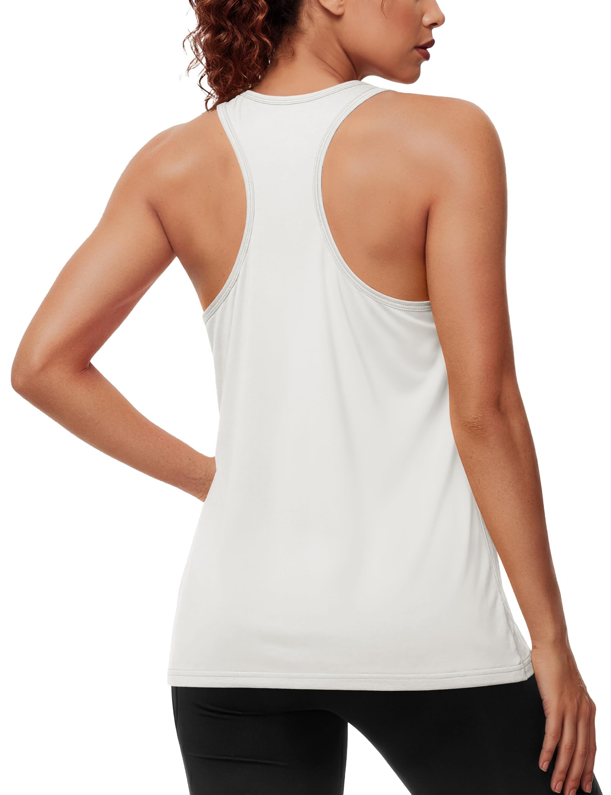 MAGCOMSEN Tops für Damen Tank Top Sportshirt Sporttop Achselshirt Ärmellos | UPF 80+, Basic Racerback, Bodybuilding Ärmellos Shirt, Leicht & Atmungsaktiv, Polyester & Elasthan, Ideal für Sport & Outdoor