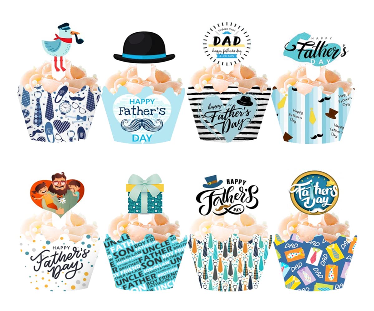 Decorazioni per torte commestibili per la festa del papà, Happy Father's Day, Cupcake e Cake Toppers, Decorazioni per torte commestibili, Decorazioni per feste per la festa del papà - Italia