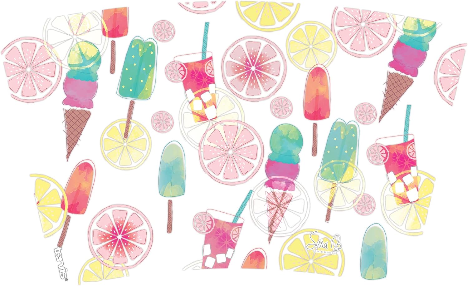 Tervis Sara Berrenson - Ice Cream Scoops and Popsicles Made in USA Double Walled Insulated Tumbler Travel Cup Keeps Drinks Cold & Hot, 16oz, Classic - Image 2