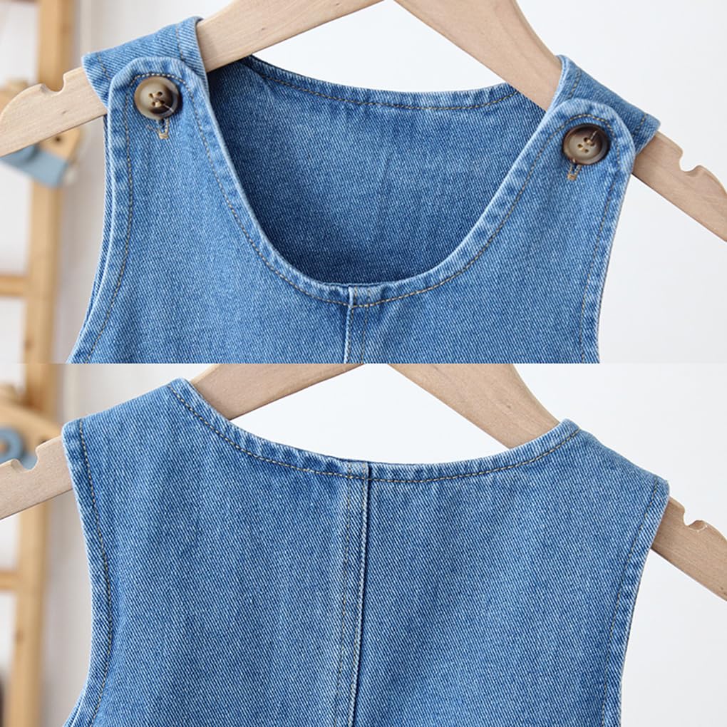 Salopette Bimba, Salopette Bimbo Bambino Jeans Tuta Orso Cartone Animato Blu Salopette Moda Denim Tempo Libero Tuta da Neonata Neonato Jeans Jumpsuit per Bambina 0-24 mesi