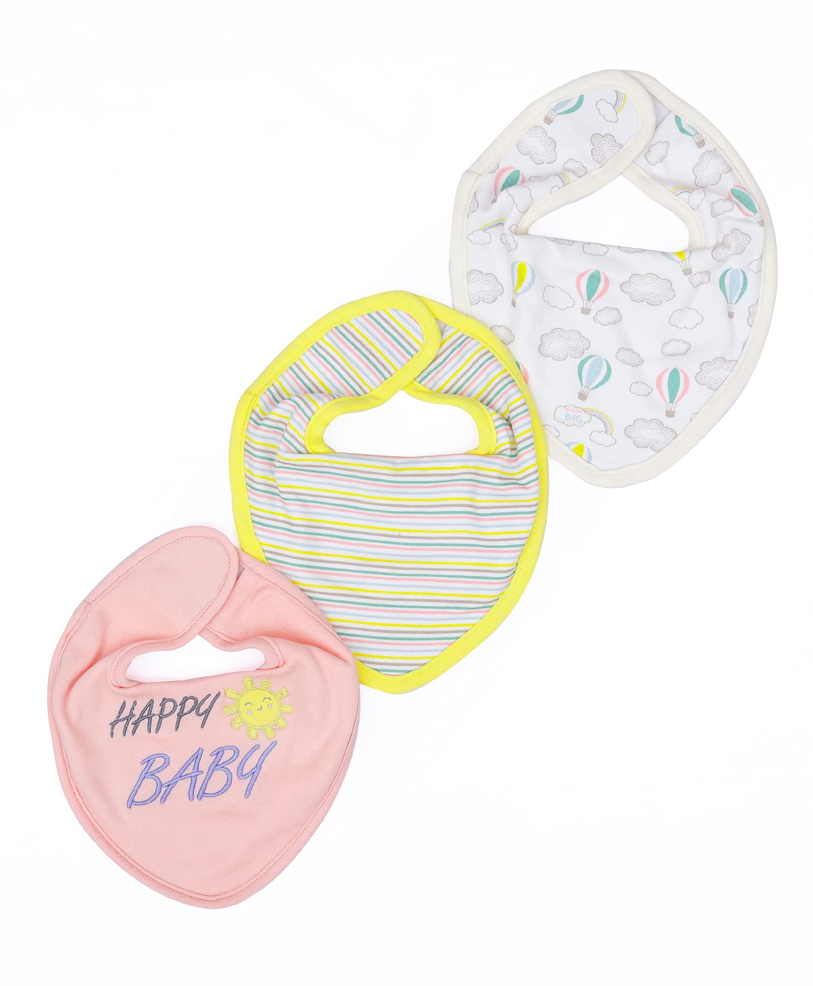 Mi Arcus Feeding, Drool Bibs for Baby Boys, Girls, Newborns, and Toddlers,0-6 Months,Cotton,Gifting/Pack of 3