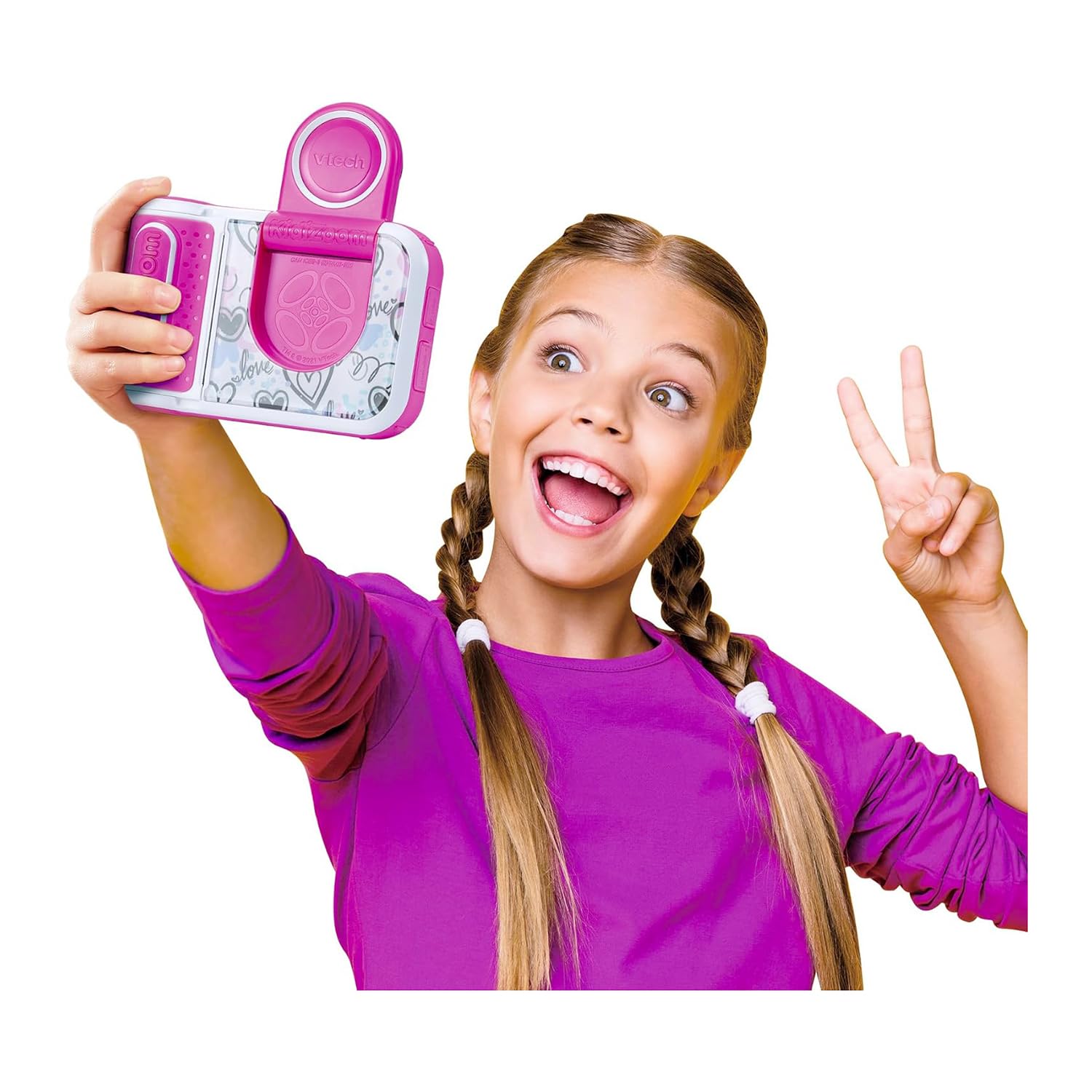 VTech Kidizoom Printcam Rosa, Macchina Fotografica per Bambini con 40+ Effetti Speciali, Fotocamera Istantanea per Bambini, Carta Termica Inclusa, 5MP, Lingua Italiana, Batterie Incluse, 5-13 Anni