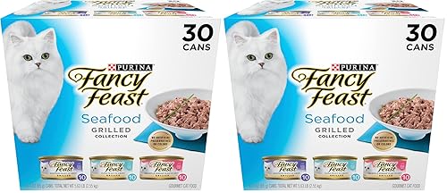 Fancy Feast Purina Grilled Wet Cat Food Seafood Collection in