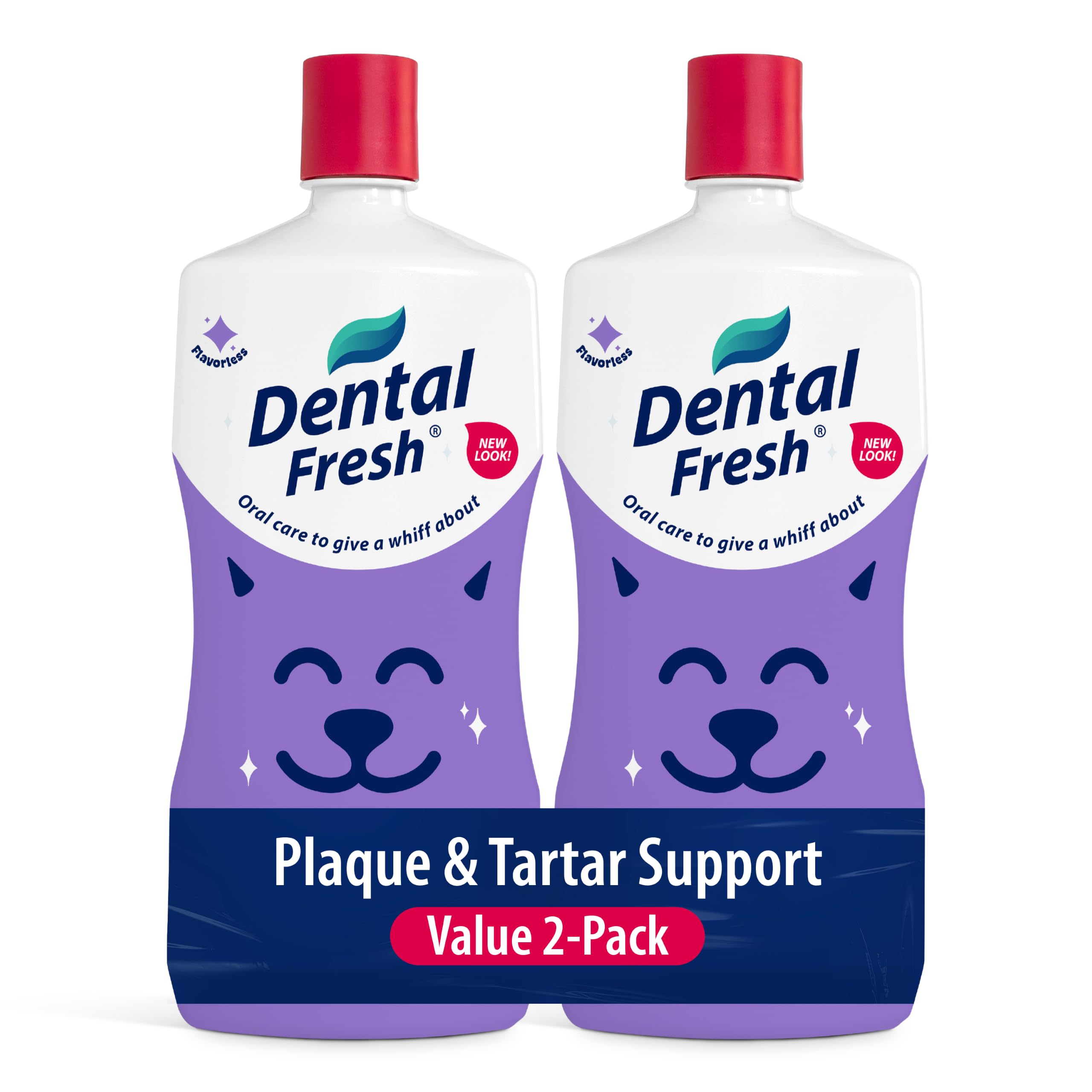 Dental Fresh Advanced Plaque &amp; Tartar Water Additive, 32 Fl Oz, 2-Pack