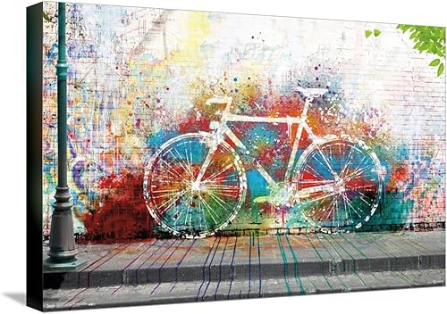 Trends International Ghost Bike Wall Poster, 14.72" x 22.37", Stretched Canvas