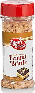 Baker’s Choice Peanut Brittle Crunch - Nut Dessert Ice Cream Topping - For Ice Cream, Sundaes, Cupcakes, or Milkshakes - Dairy Free, Kosher - 4 oz.