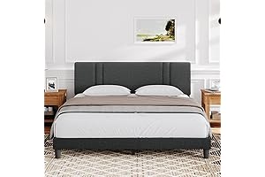 Novilla Queen Bed Frame with Upholstered Headboard