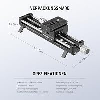 NEEWER 140mm Makró Fókusz Sín 360° Forgatható 4-Irányú Zárással QR Lemezzel Közeli Makró Fotózáshoz GM-MP2 8