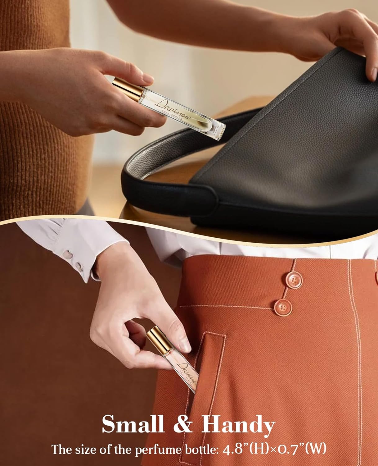 Parfum for Women (Grade: P), Gentle and Long-Lasting Fragrance, MlSS C0.C0, Jasmine Rose Orange Bergamot Patchouli, Feminine - 0.34 Fl oz Travel Size, NO.03 - Image 6