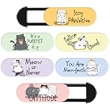MESMOS Webcam Cover Slide, Cat Lovers Gifts for Women, Cat Lover Themed Thing, Mom Gifts for Women, Laptop Camera Cover Slide Cute (Large)