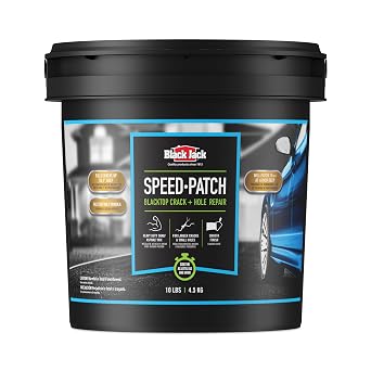 Black Jack Speed-Patch Blacktop Crack & Hole Repair - 10 lbs., Ready-to-Use Asphalt Patching Compound, Asphalt Crack Filler, Asphalt Patch