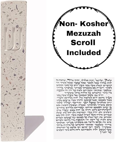 Miniatura 48 de A&S - Funda moderna de mezuzah de piedra, cubierta de mezuza para protección de desplazamiento, fácil de despegar y pegar, regalo de vivienda
