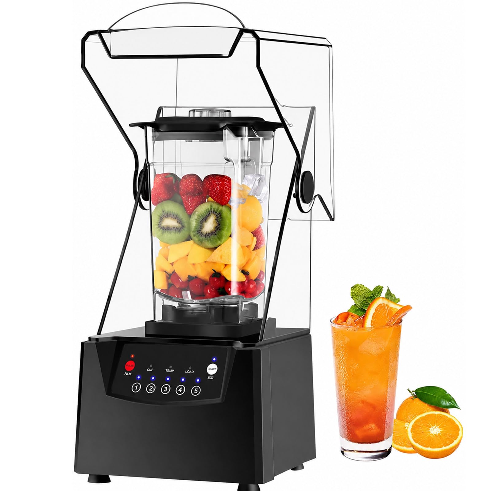 SHUMIAO Professional Smoothie Blender, 2200W, 17,000 RPM, 2L Sound Shield