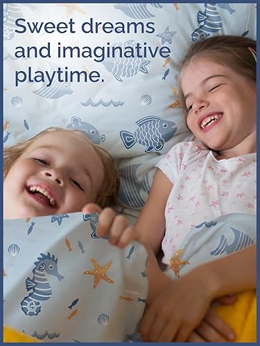 Miniatura 7 de CGK Linens Sábanas tamaño queen, juego de 4 piezas, de pez, océano, temática de animales marinos, ultrasuave, transpirable, lavable a máquina, para