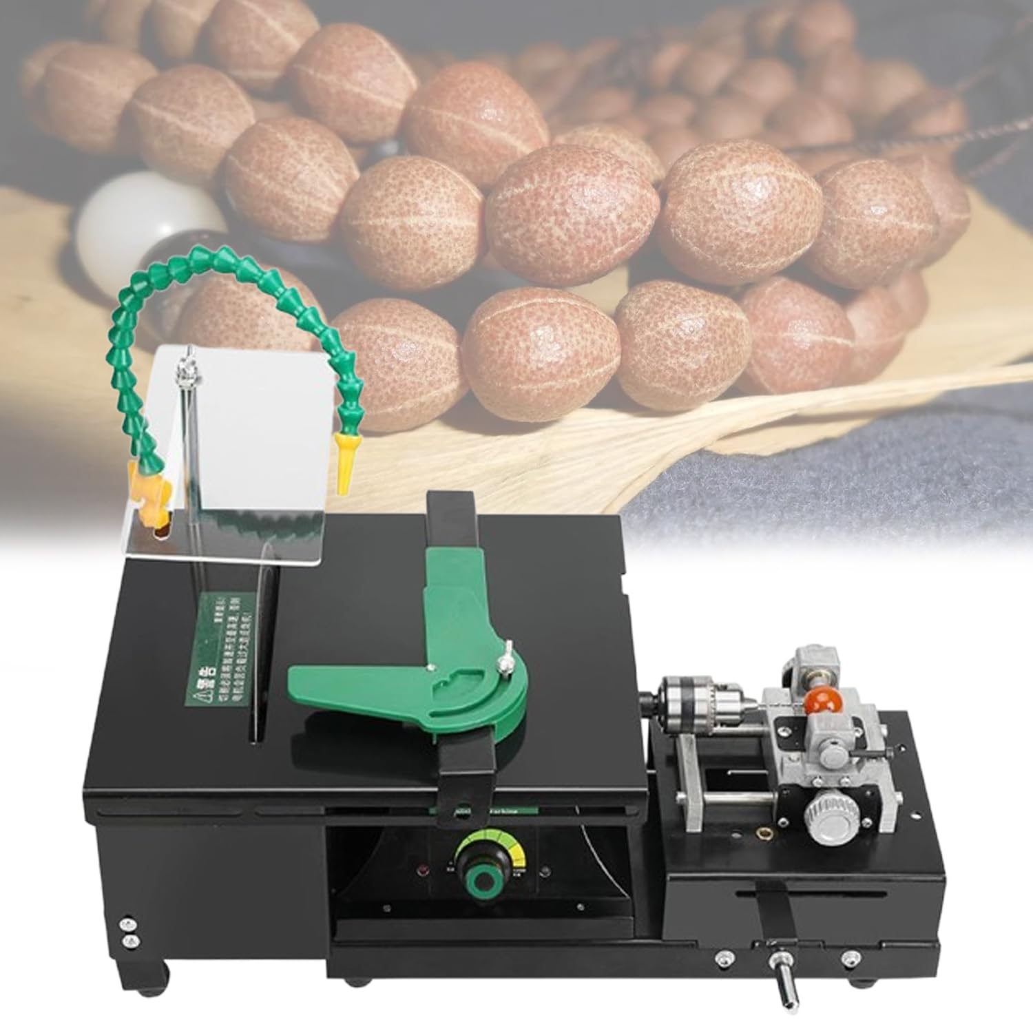 Máquina cortadora de Jade de 1850 W, Velocidad Ajustable de 800 a 12000 RPM, Profundidad de 50 mm, Incluye Manguera de Agua Universal de 500 mm para Grabar y pulir Joyas, Metales y Madera.