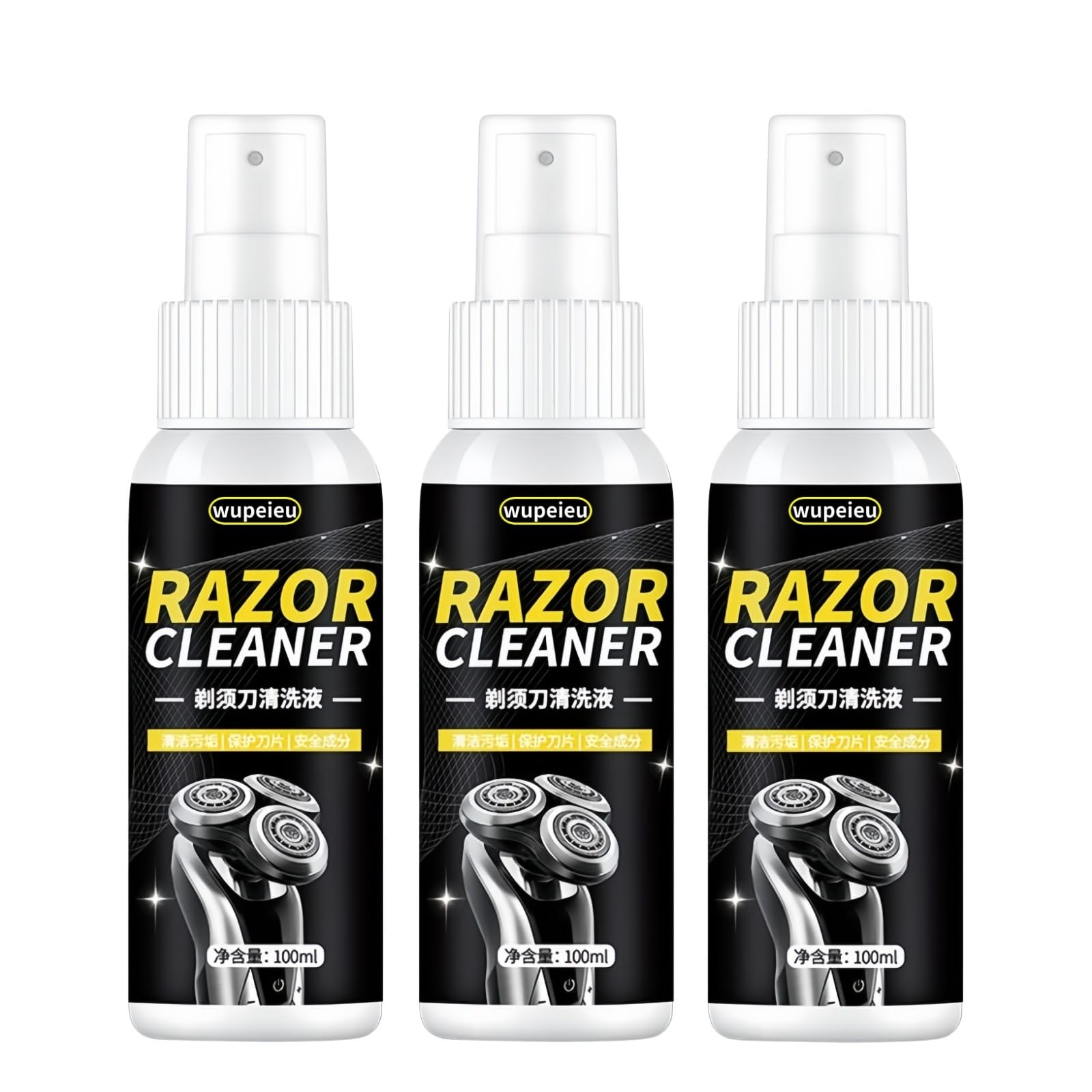 Líquido Limpiador De Maquinillas De Afeitar De 100 Ml, Compatible Con Braun Todas Las Afeitadoras Eléctricas, Limpia Su Afeitadora For Una Higiene Óptima(3 pcs)