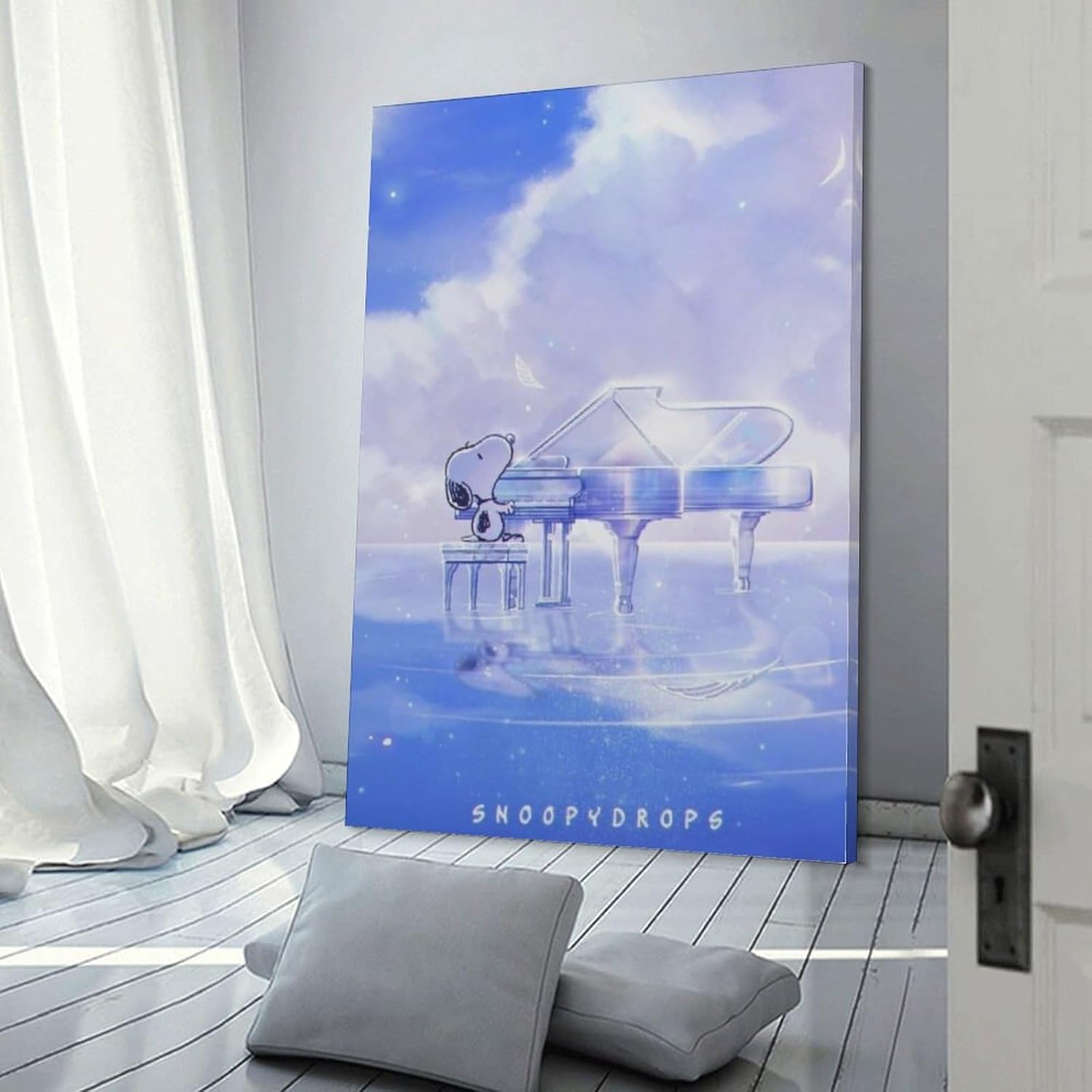スヌーピー ピアノを弾く子犬 スヌーピー アートパネル キャンバス 壁アート キャンバス 壁アートホーム バスルーム 寝室 オフィス