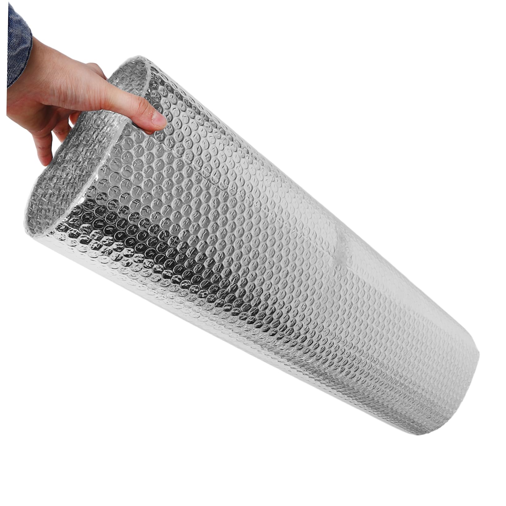 Film de Radiateur à Bulles 5m X 60cm en Aluminium Argenté Isolant