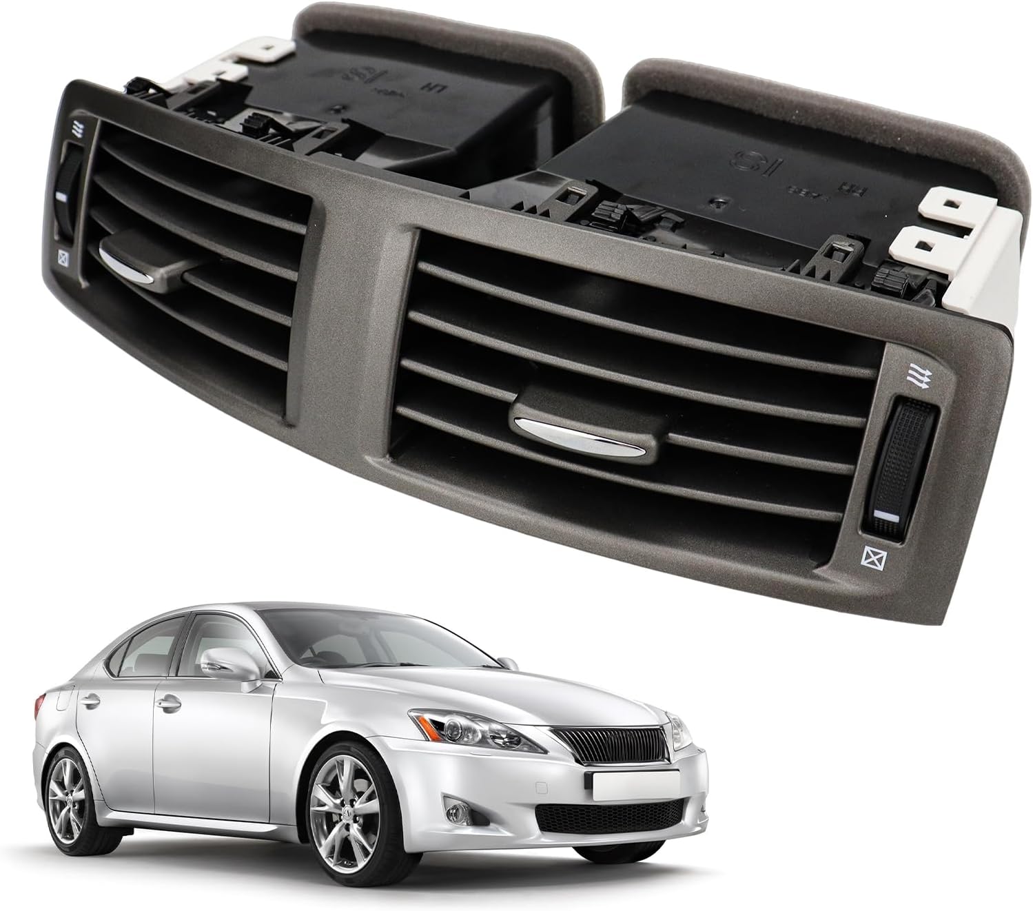 Center Dash Air Vent Panel Instrument AC Heater Compatible with Toyota Lexus IS250(06-09) IS350(06-09) IS F(08-09) Replaces 55670-53010, 5567053010