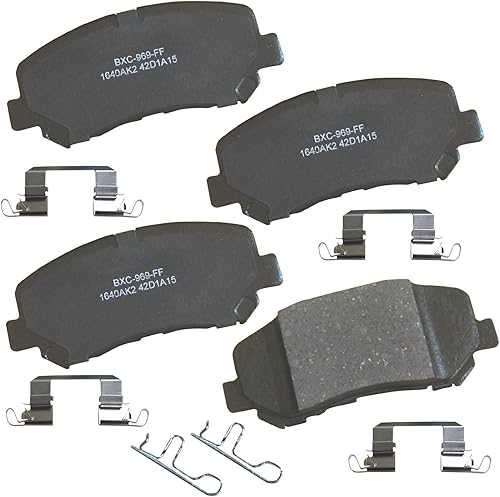 Miniatura 425 de Pastillas de freno delanteras cerámicas Bendix Premium SBC11 para modelos seleccionados Dodge Dart, Ford Fairlane, Falcon, Sedan Delivery, Mustang