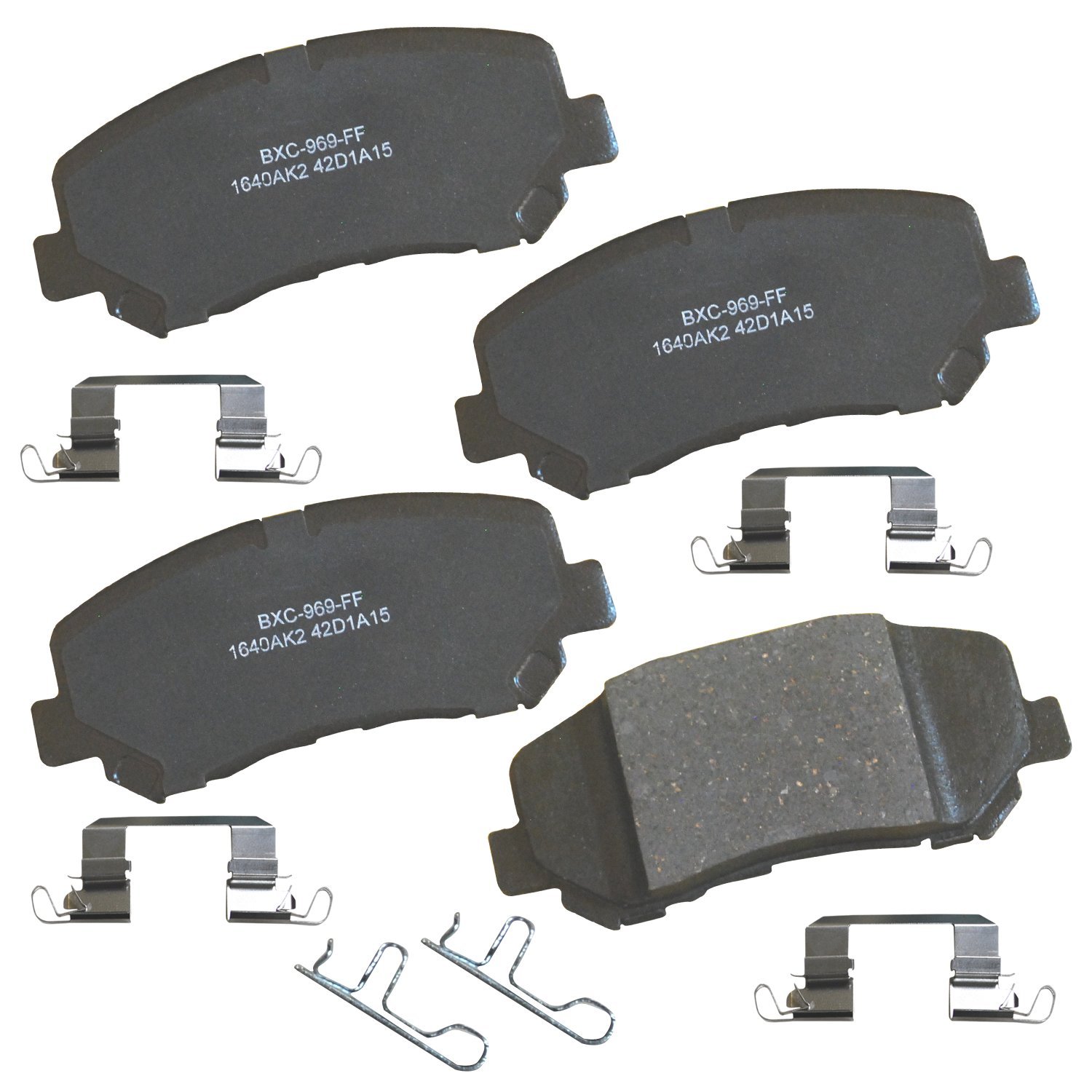 Bendix Premium SBC1640AK2 Ceramic Front Brake Pads for Chrysler 200 2017-2015, Jeep Cherokee 2019