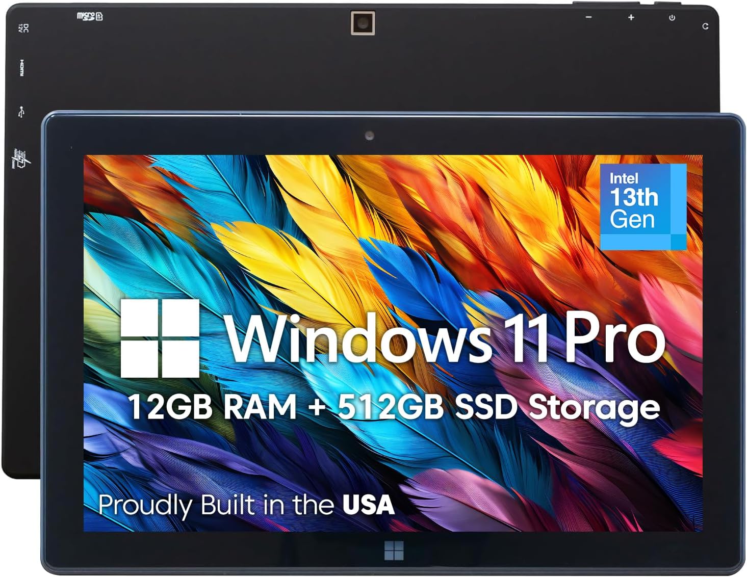 Fusion5 FWIN232 PRO N5 Tablet PC, front and rear view