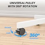 Mobile TV Roulement des chariots TV Stand pour 23-60 pouces LCD LED Écrans courbés plats jusqu'à 88 lbs, réglable en hauteur sur les roues du plancher portable extérieur, Max VESA 400x400mm, blanc