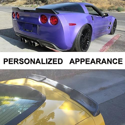 Miniatura 3 de Alerón de ala de tapa trasera para maletero compatible con Chevy Chevrolet Corvette C6 2005-2013 ZR1 Extended H Style estilo fibra de carbono