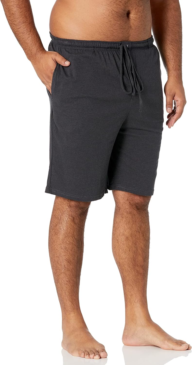 Amazon Essentials Mens 9” Knit Pajama Shorts (Available in Big & Tall) Small Charcoal